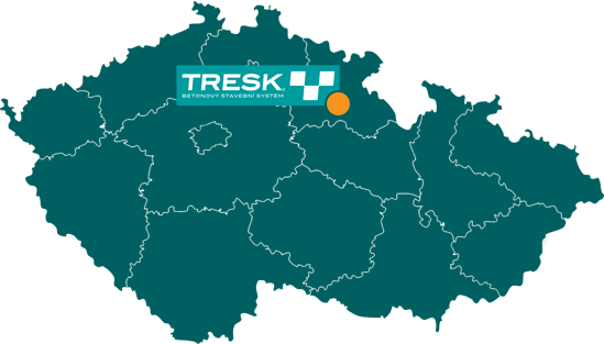 Tresk na mapě ČR